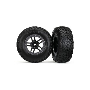 Traxxas kolo 2.2/3.0”, disk SCT Split-Spoke černý-saténový, pneu SCT (2)