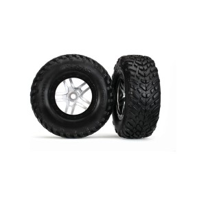 Traxxas kolo 2.2/3.0”, disk SCT Split-Spoke stříbrný-černý, pneu SCT S1 (2)