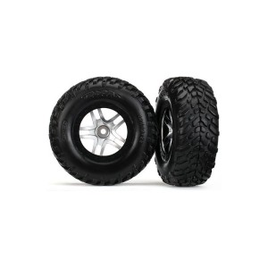 Traxxas kolo 2.2/3.0”, disk SCT Split-Spoke saténový-černý, pneu SCT (2)