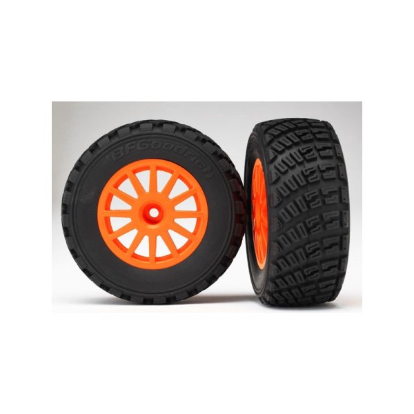 Traxxas kolo 2.2/3.0”, disk Rally oranžový, pneu Gravel (2)